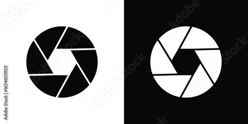 Camera shutter icon, simple flat style. for ui or ux designs