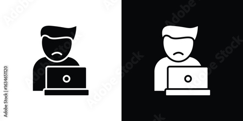 Burnout icon, simple flat style. for ui or ux designs