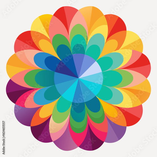 Abstract design composed of colorful shapes vector illustration 