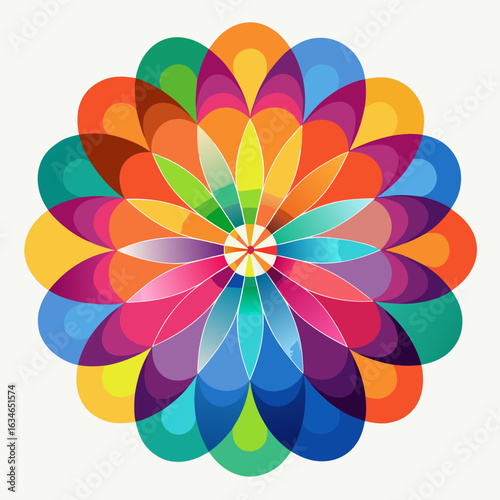 Abstract design composed of colorful shapes vector illustration 