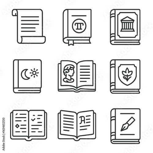 Translation book vector guide language preserved vocabulary dictionary icon manuscript notes classic