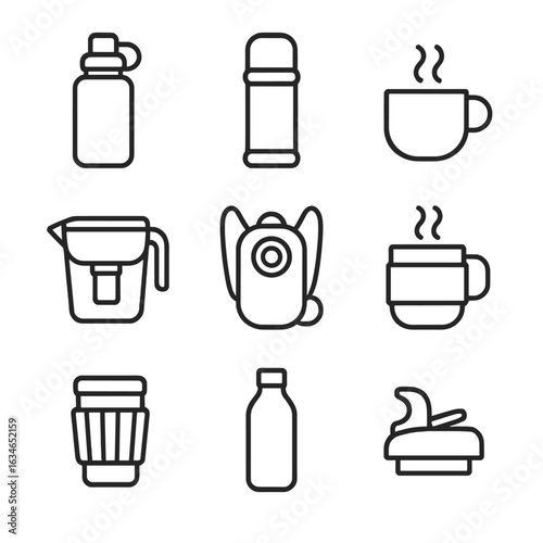 Icons sip pack insulated drink warm icon spout water hydration insulator lid