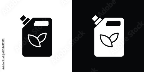 Biofuel canister icon, simple flat style. for ui or ux designs