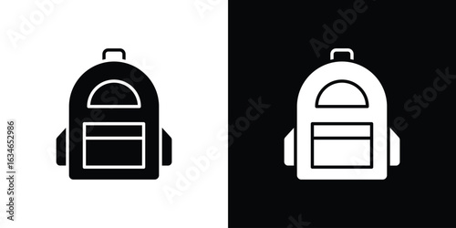 Backpack icon, simple flat style. for ui or ux designs
