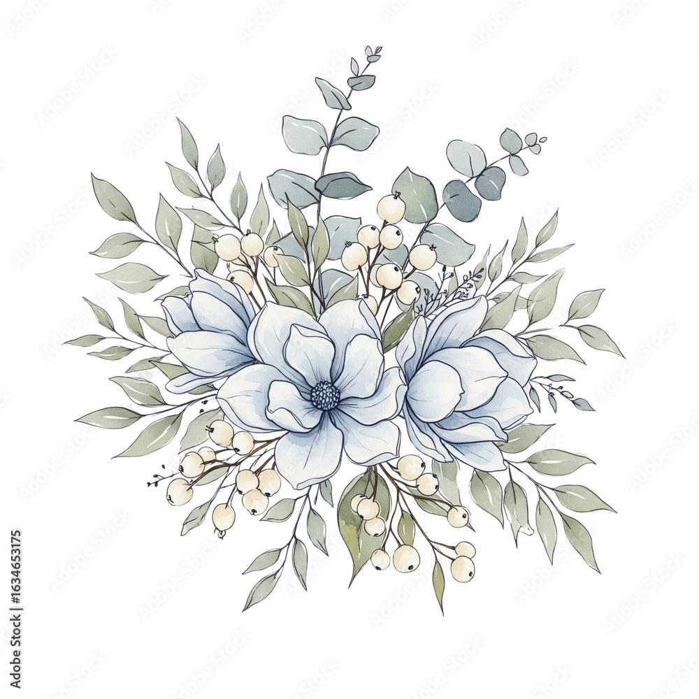 Obraz premium Twilight Blue Botanicals