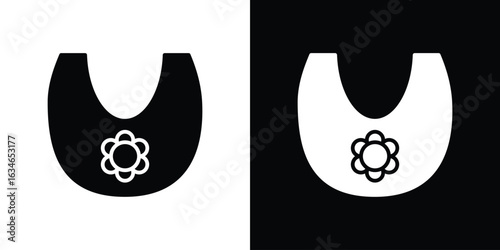 Baby bib icon, simple flat style. for ui or ux designs