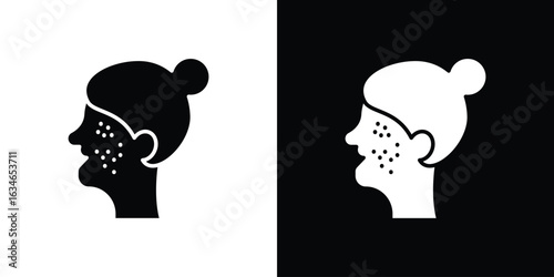 Acne icon, simple flat style. for ui or ux designs