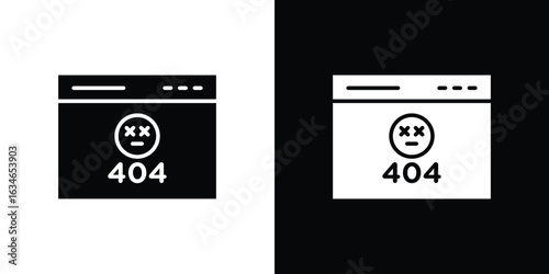404 Error icon, simple flat style. for ui or ux designs