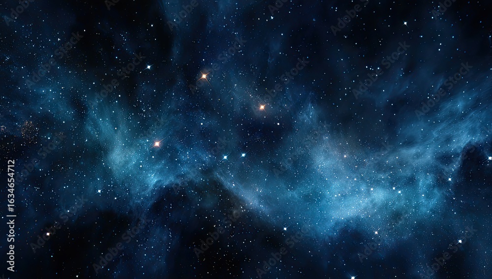 Naklejka premium Deep space nebula filled with stars (1)