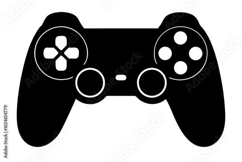 game controller silhouette vector, gamepad black icon, video game controller black symbol