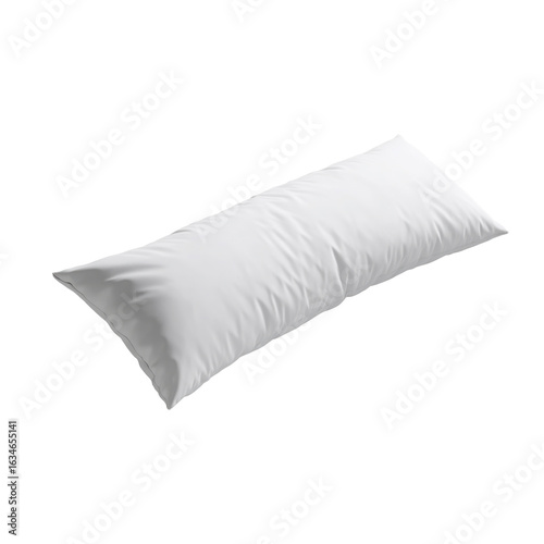 Soft, elongated white body pillow designed to provide full-body support for comfort, sleep, or pregnancy rest.
