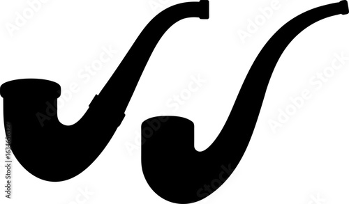 Smoking pipe black silhouettes set, Set of smoking pipes, smoking pipe collections, Vector of smoking pipes, smoking pipe silhouette, smoking pipe isolated on white background