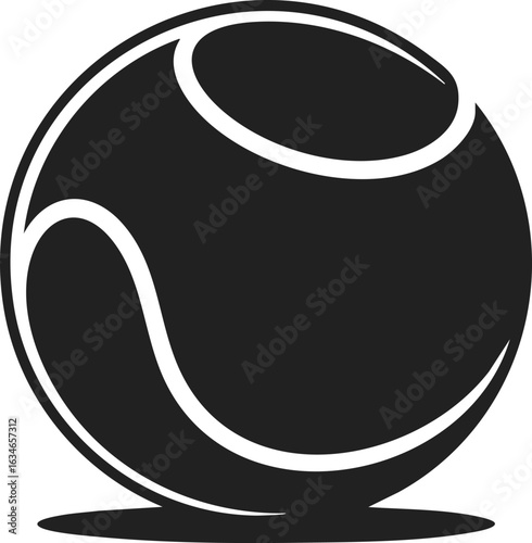 Tennis ball, sports equipment, athletic accessory, recreational sphere, game play tool for tennis enthusiasts, perfect for logo designs, emblems, and t-shirt prints