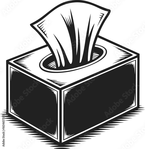 Tissue box, rectangular container, soft tissue dispenser, sanitary supplies, home accessory, health essentials