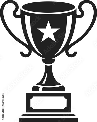 Trophy, award cup, championship trophy, recognition emblem, achievement symbol for sports and events