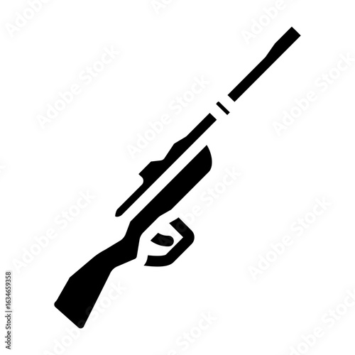 Air Gun Vector Glyph Icon Design