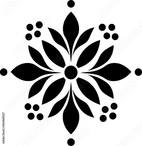 Symmetrical Ornamental Vector Motif – Transparent Decorative Design