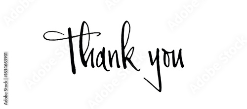 Thank you hand drawn inscription with lines. Calligraphic inscription, vector illustration VECTOR EPS 