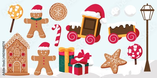 Cheerful asset pack with classic Xmas items