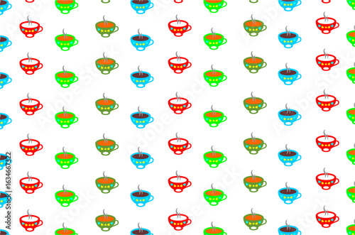 Coffee hot icon pattern background. Coffee hot icon pattern backdrop. Perfect for textile, fabric, wrapping paper, digital design and other commercial needs.