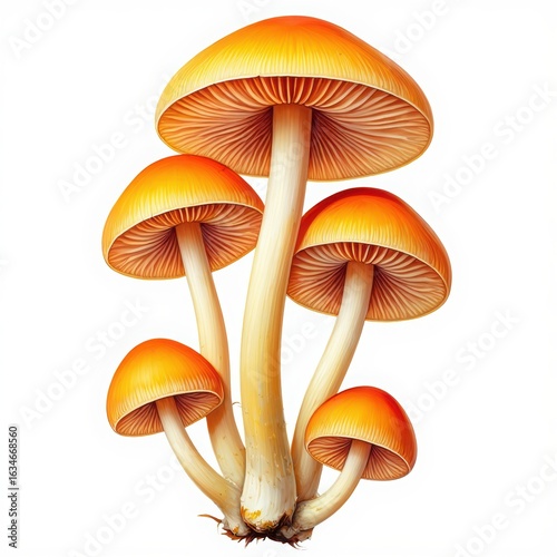 mushrooms isolated on white background