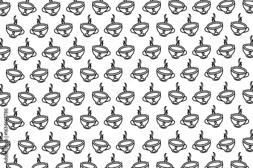 Coffee hot icon pattern background. Coffee hot icon pattern backdrop. Perfect for textile, fabric, wrapping paper, digital design and other commercial needs.