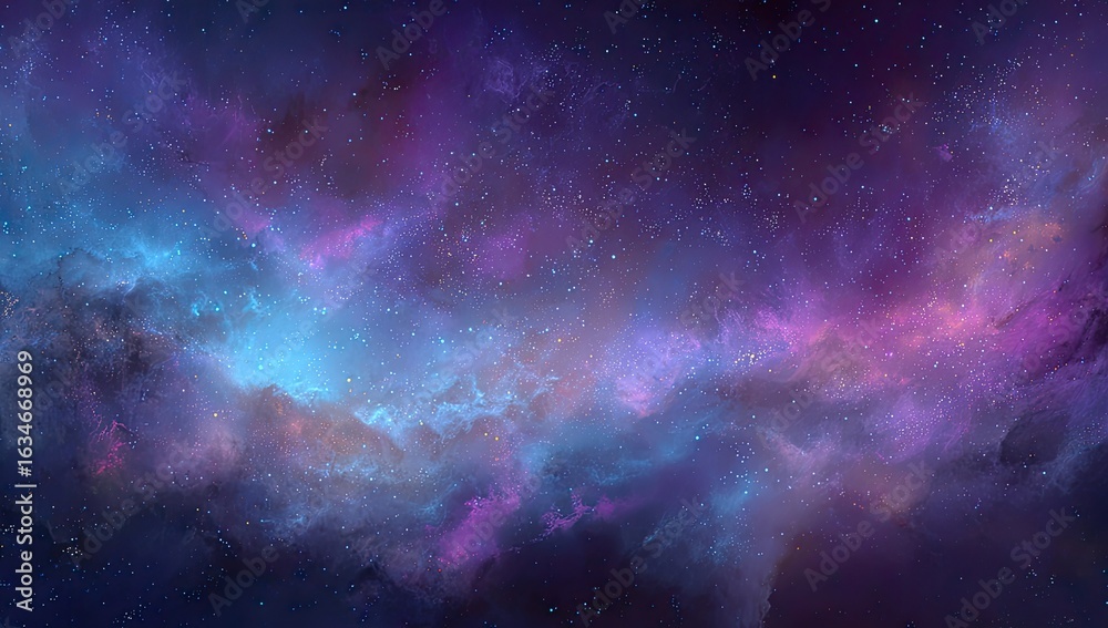Naklejka premium Cosmic nebula expanse
