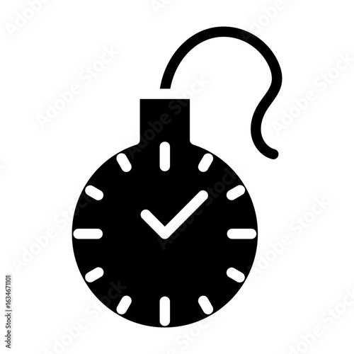 Deadline Marker Vector Glyph Icon Design