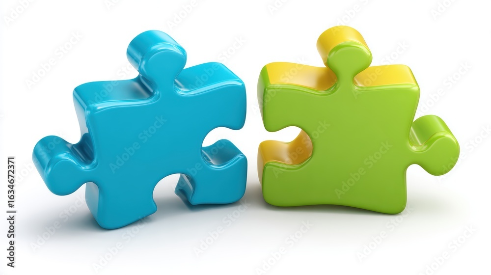 Fototapeta premium Puzzle. Business strategy, success solution, jigsaw games symbol. Idea metaphor. Creative idea, connection, challenge, partnership, teamwork, match