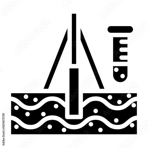 Soil Testing Vector Glyph Icon Design