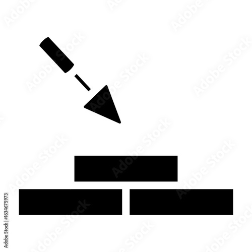 Wall Framing Vector Glyph Icon Design