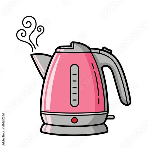 electric kettle vector illustration