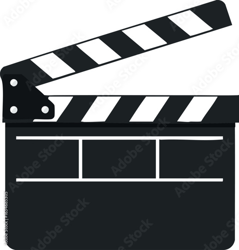 Movie clapperboard icon vector illustration for film production and cinema industry design 