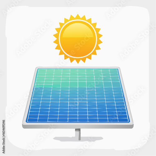 Solarpanel unter Sonne