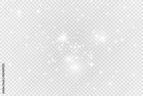 Magical glowing bokeh lights with sparkles on soft blurred background. Elegant dreamy festive atmosphere.
