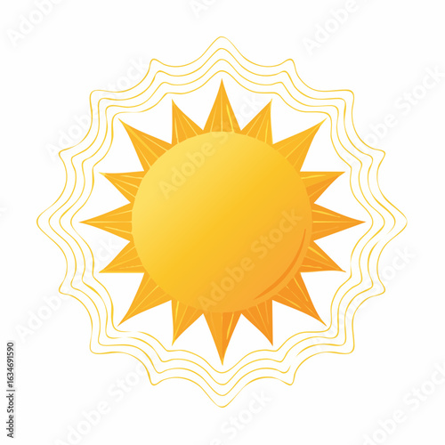 Sonne mit Hitzewellen