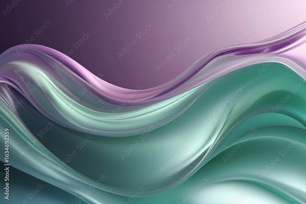 Obraz premium liquid bubble shapes on fluid gradient abstract background