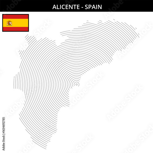 the vibrant city of Alicante with its unique map design
