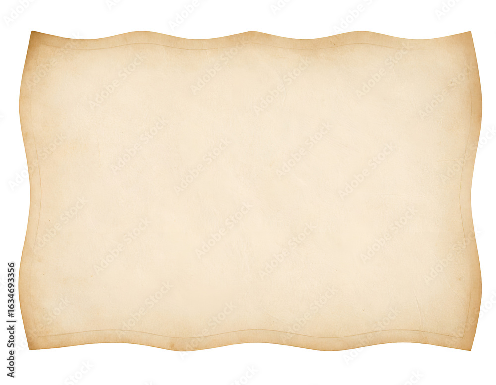 Obraz premium Aged parchment paper: A weathered sheet of aged parchment paper, evoking a sense of history, ready for your message.