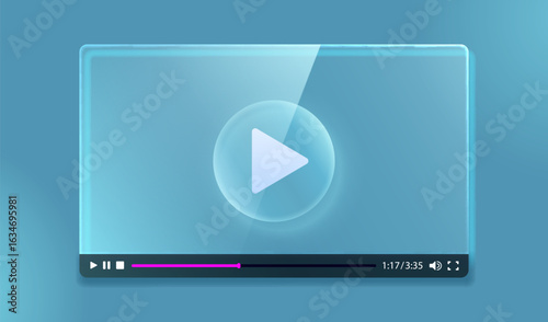 Frame landing page, Design internet video browser template. Windows frame search, webpage. Vector illustration.