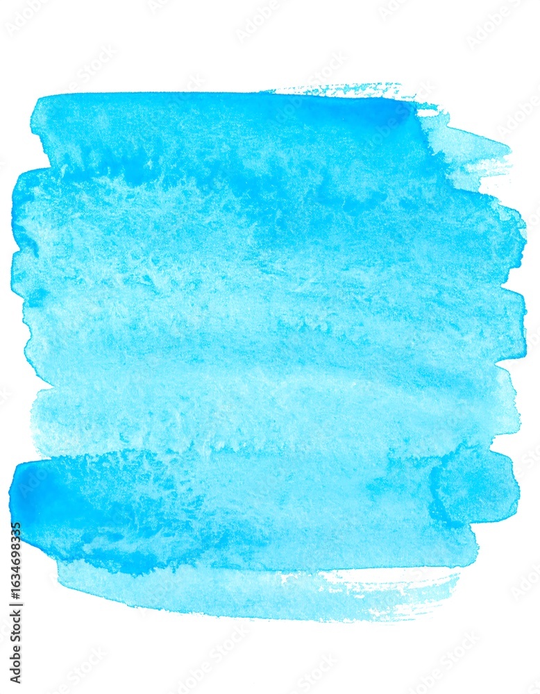 Obraz premium Abstract bright blue watercolor paint splatter