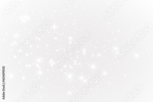 Magical glowing bokeh lights with sparkles on soft blurred background. Elegant dreamy festive atmosphere.