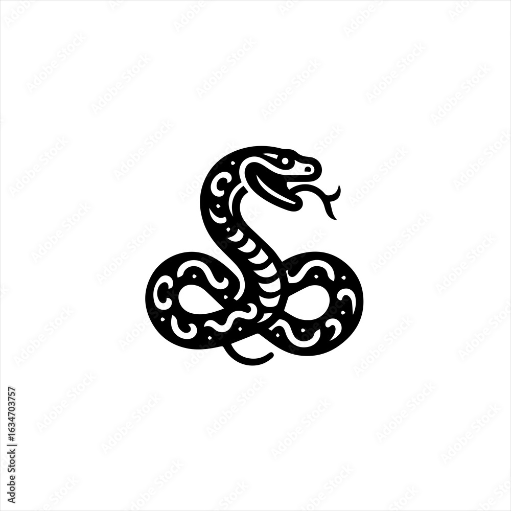 Fototapeta premium Snake illustration isolated on white background
