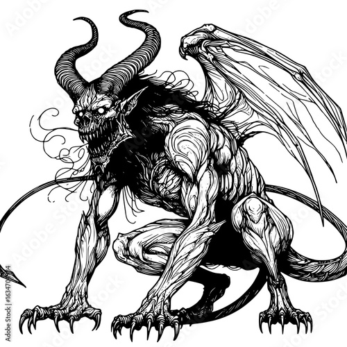 Photos black and white demon