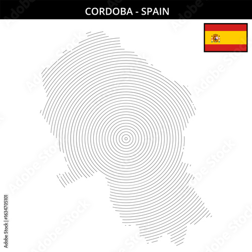 Cordoba in Spain with its unique geographical map design