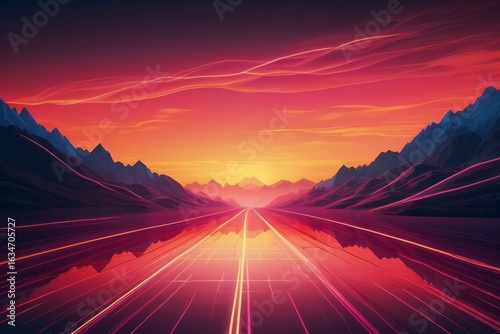 Aesthetic minimalist wallpaper abstract fantastic neon background