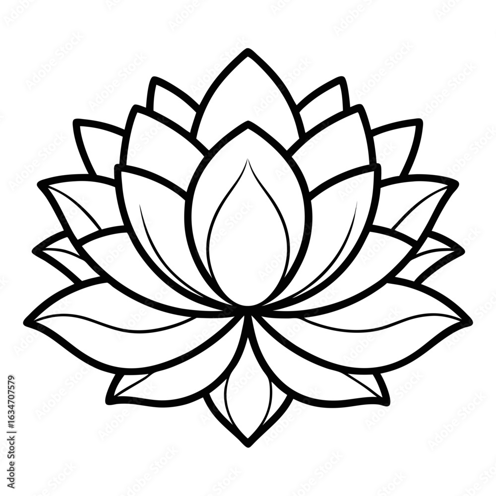 Obraz premium vector illustration of lotus