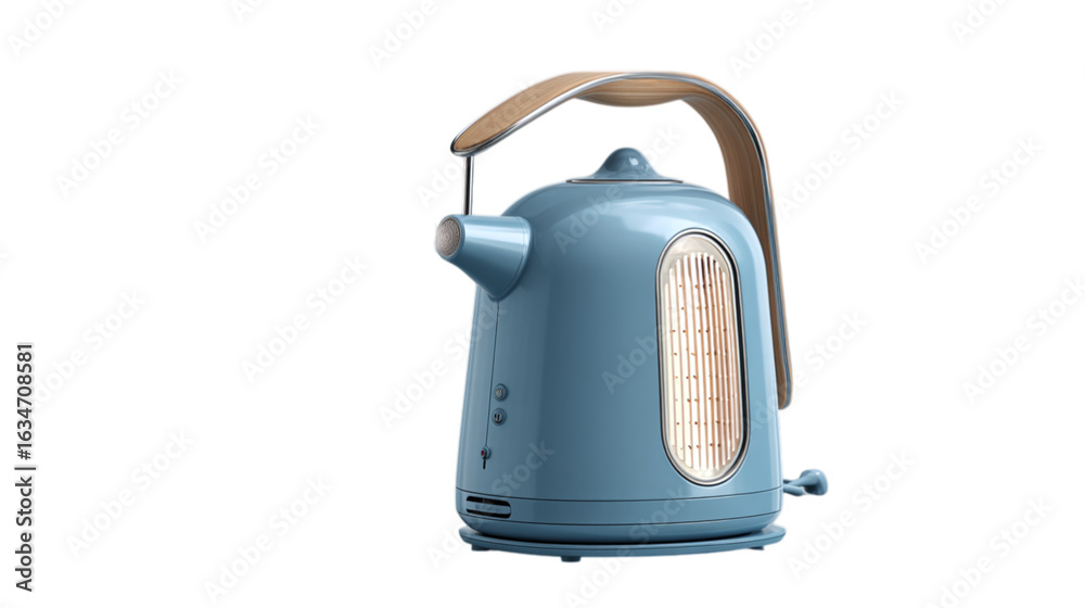Blue Electric Kettle, isolated on transparent background Blue Electric Kettle, isolated on transparent background