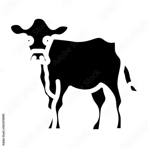 Cow Vector Glyph Icon Design