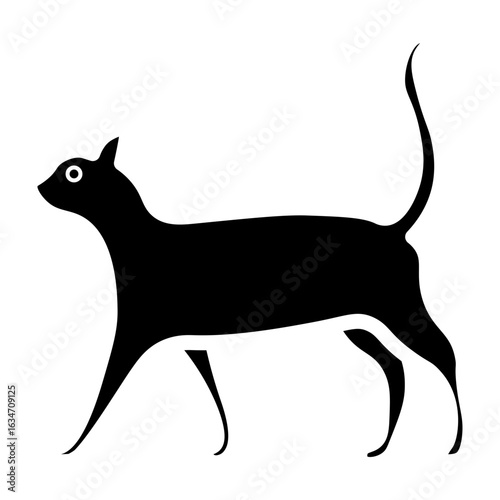 Schilderij op canvas Farm Cat Vector Glyph Icon Design